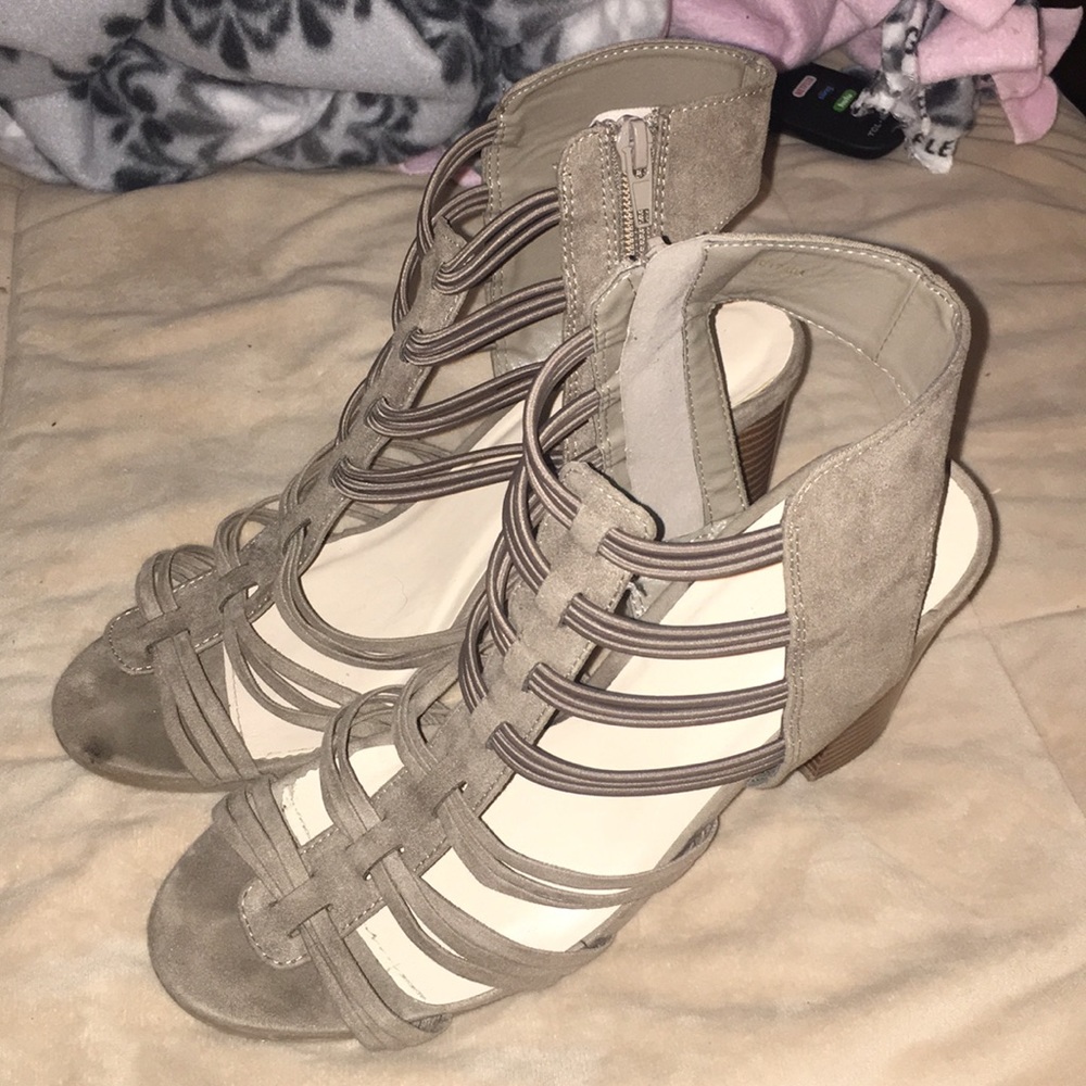 tan suede heels